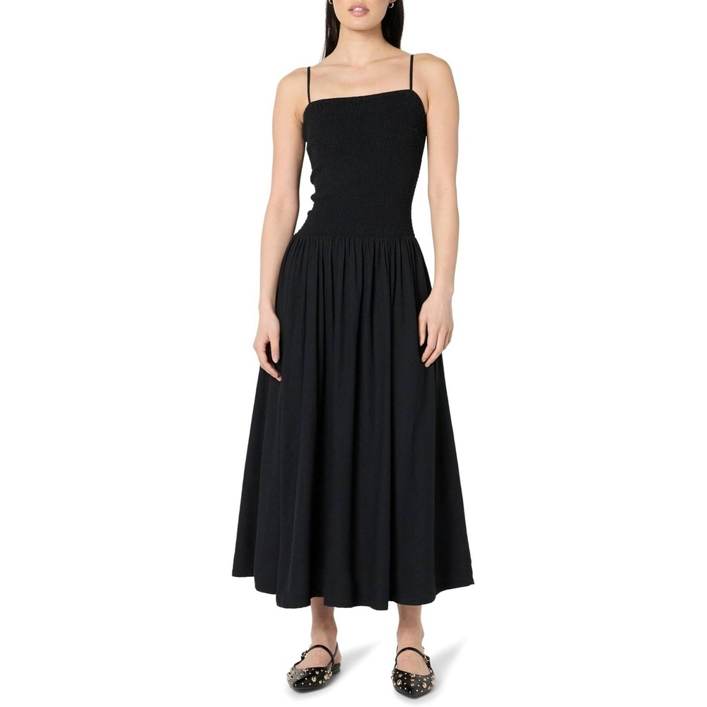 The Drop | Florencia Smocked Bodice Linen Maxi Dress | SMALL - Picture 4 of 6